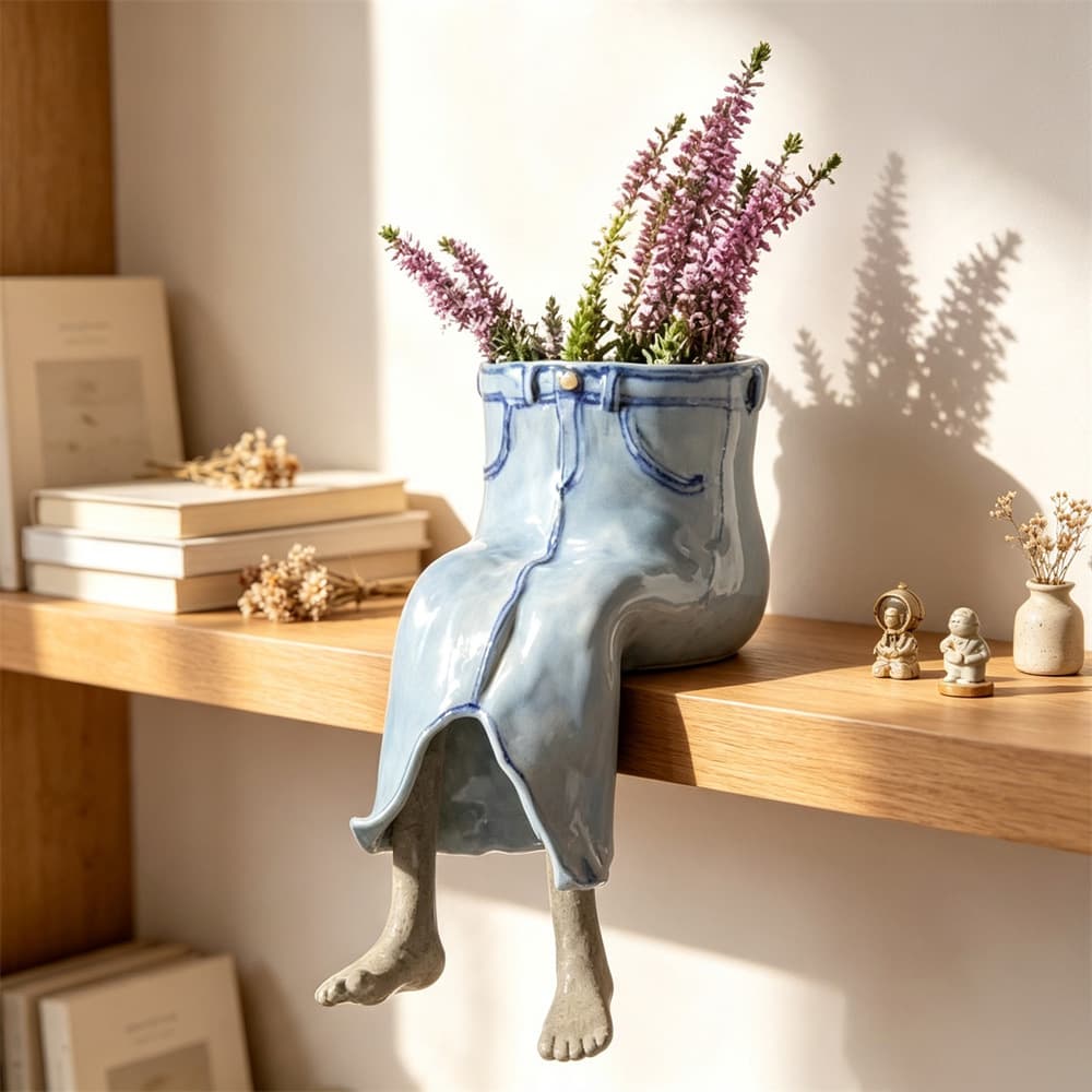 🦵Creative Sitting Human-Leg Pot