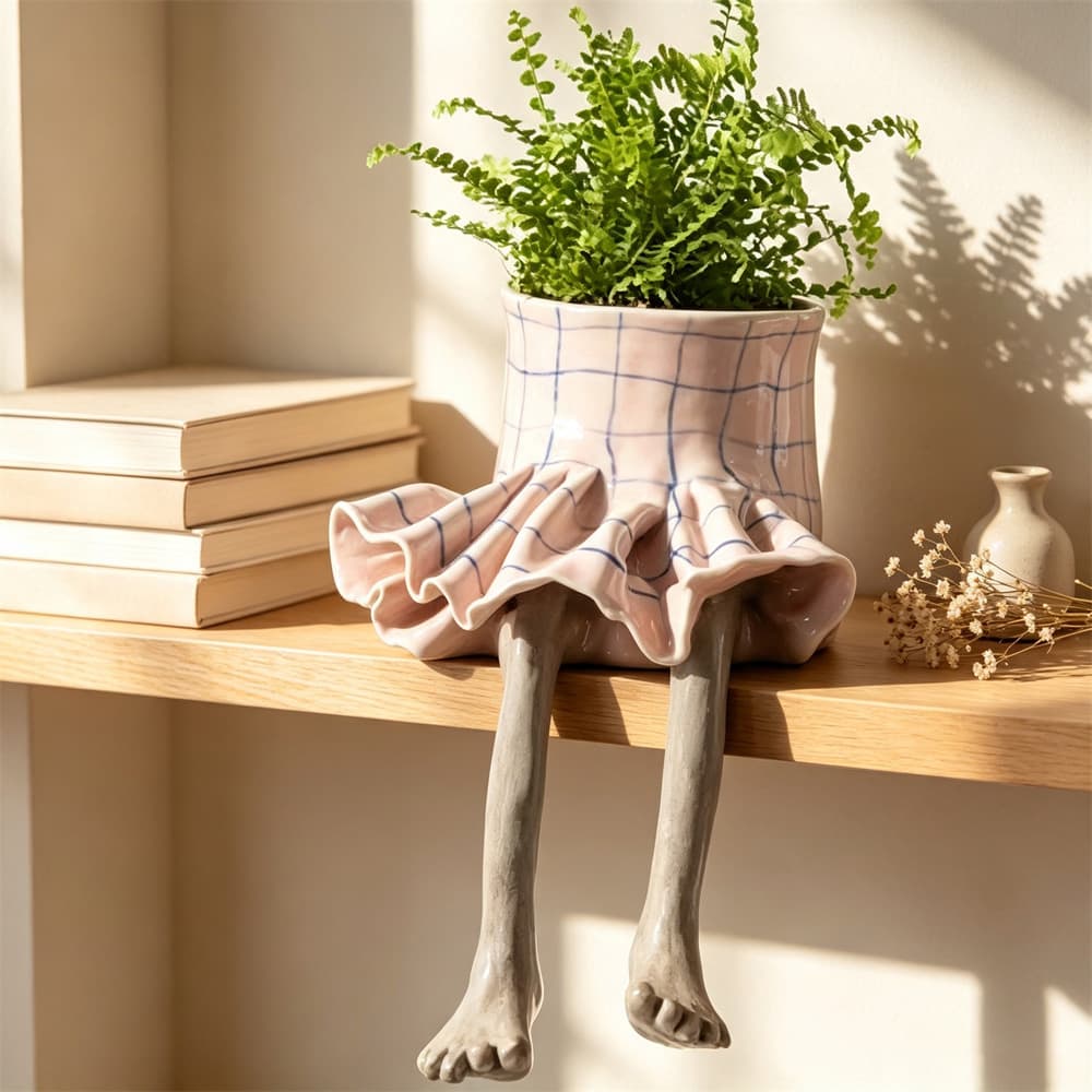 🦵Creative Sitting Human-Leg Pot
