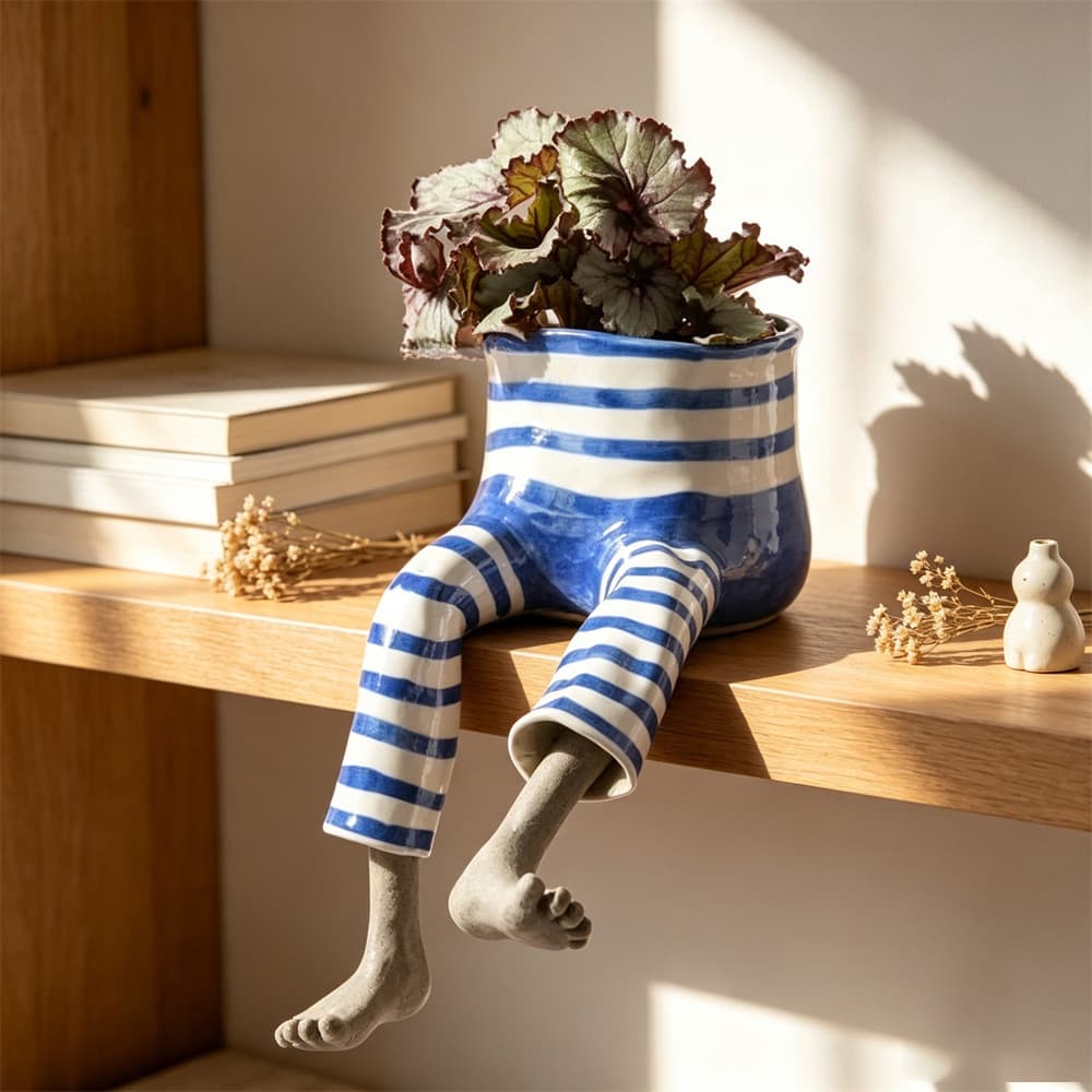🦵Creative Sitting Human-Leg Pot