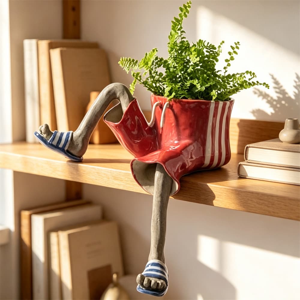 🦵Creative Sitting Human-Leg Pot