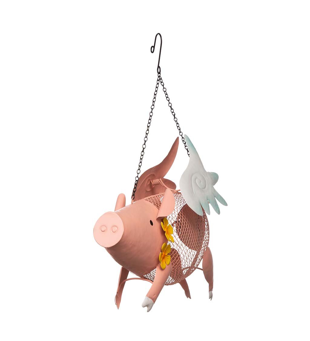 Flying Pig Mesh Bird Feeder
