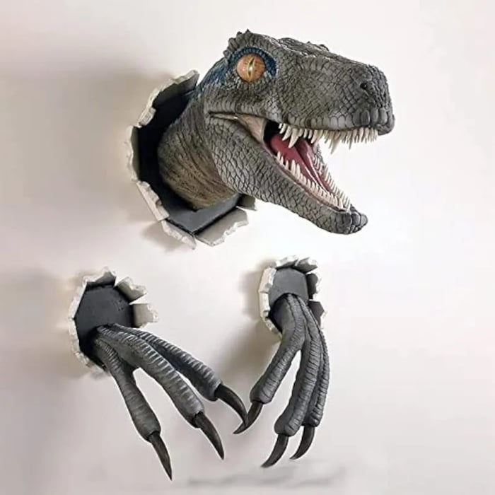 🦖3D Wall Mount Dinosaur Bust Sculpture🌟