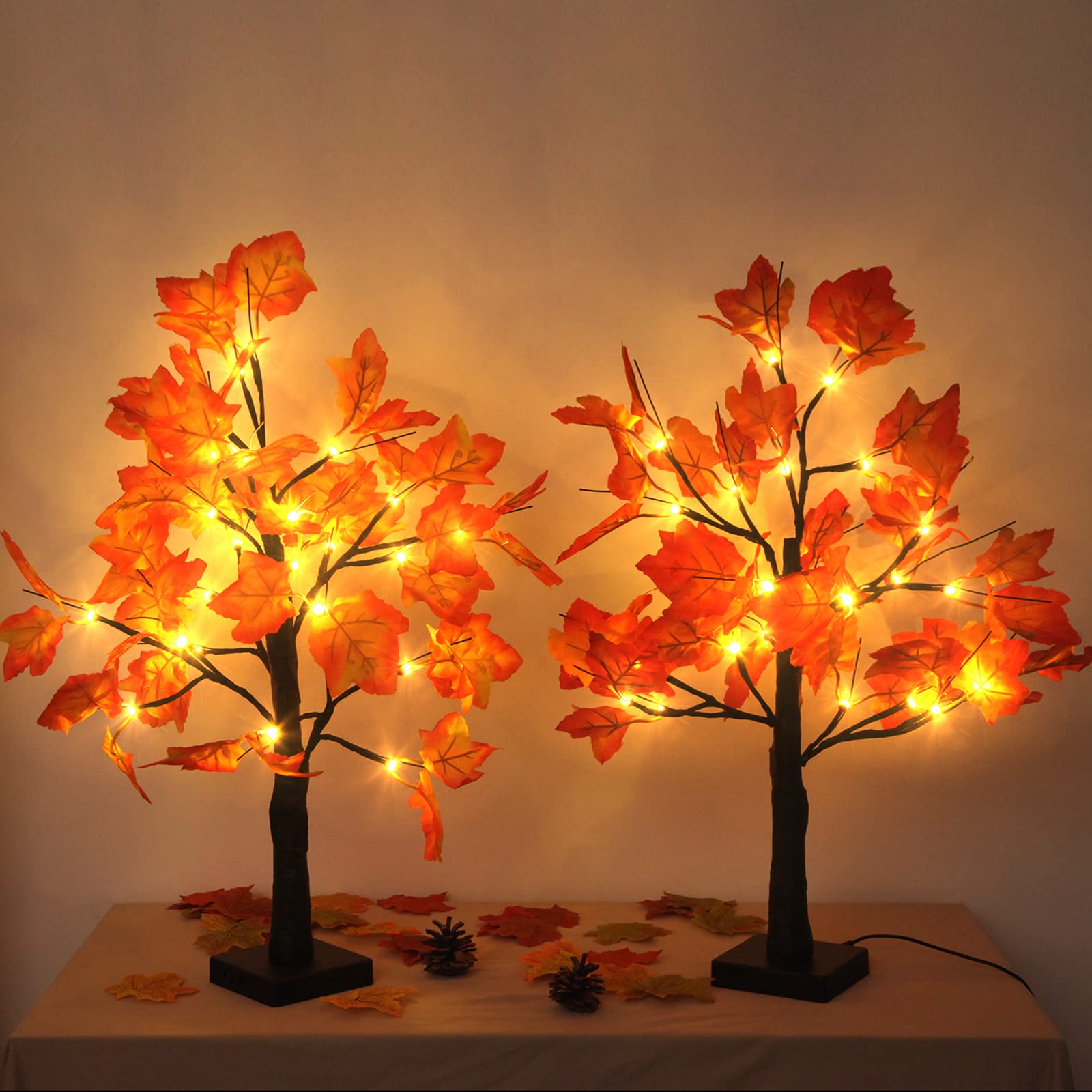 Fall Maple Leaf Tree Home Decor with Lights