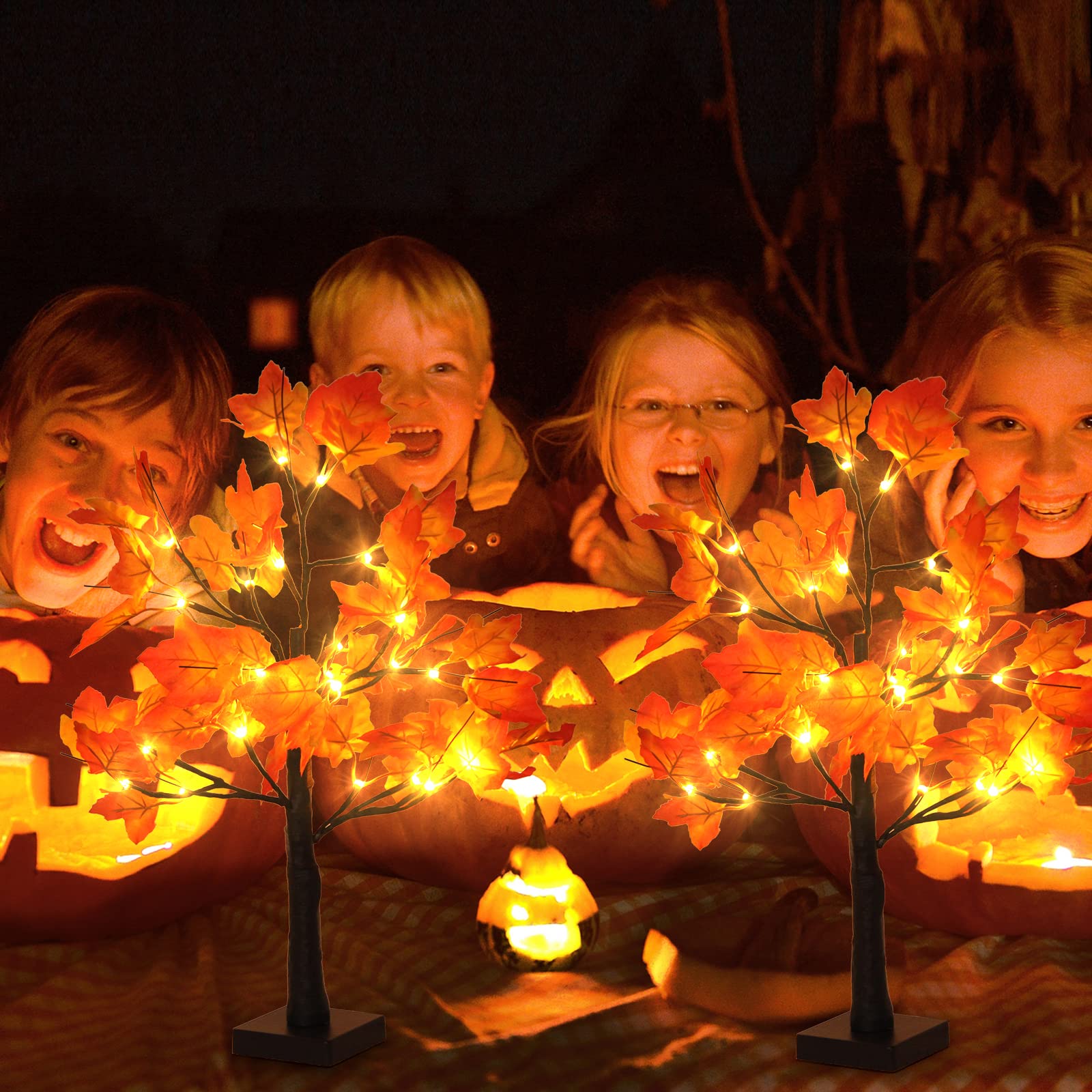 Fall Maple Leaf Tree Home Decor with Lights