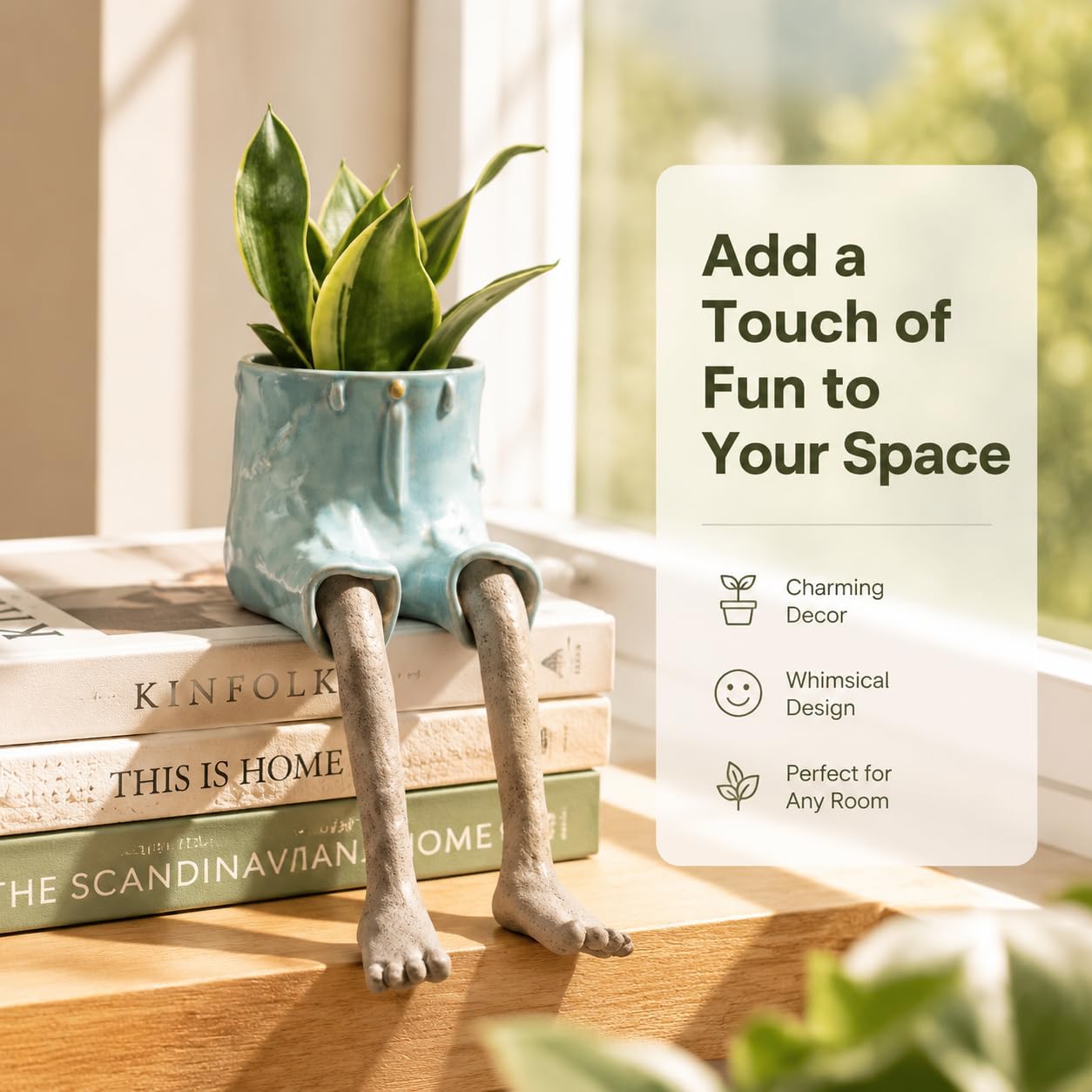 🦵Creative Sitting Human-Leg Pot