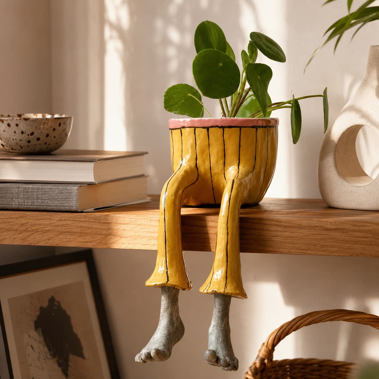 🦵Creative Sitting Human-Leg Pot