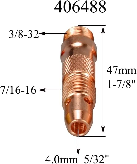 RIVERWELD TIG Torch Collet Bodies 406488 54N20 5/32" & 4.0mm kit 15pcs