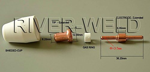 RIVERWELD PT-31 LG40 Plasma Extended Tip 18866L Electrode 18205L kit 100pcs