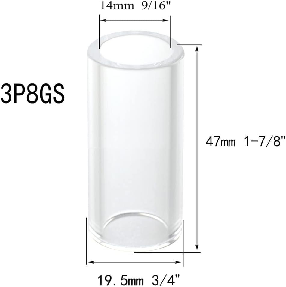 RIVERWELD TIG Glass Cups Clear Quartz Nozzle 3P8GS 9/16" 14mm 5pcs