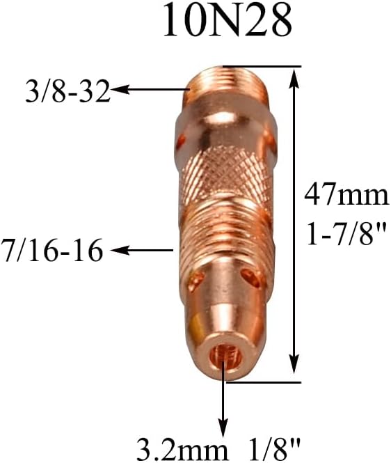RIVERWELD TIG Collet Bodies 10N25 10N28 1/8" 3.2mm Assorted kit 15pcs