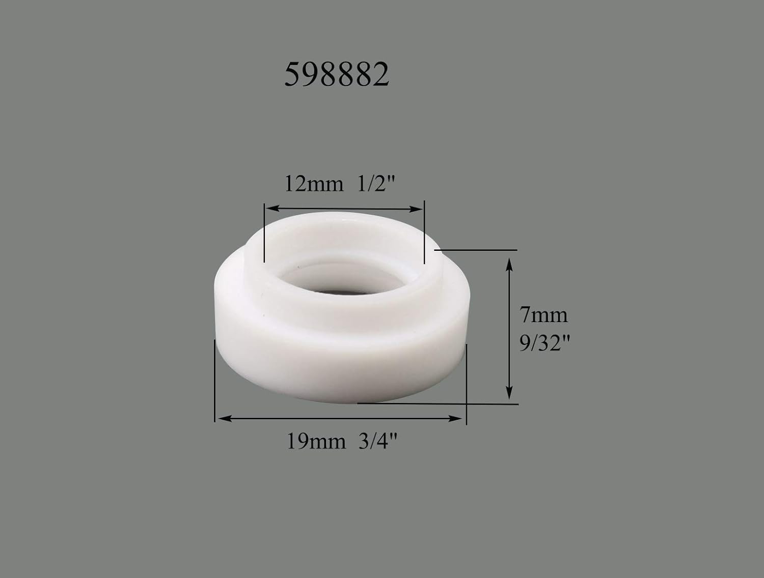 RIVERWELD TIG Welding Torch Insulators Cup Gas Gaskets 598882 12pcs