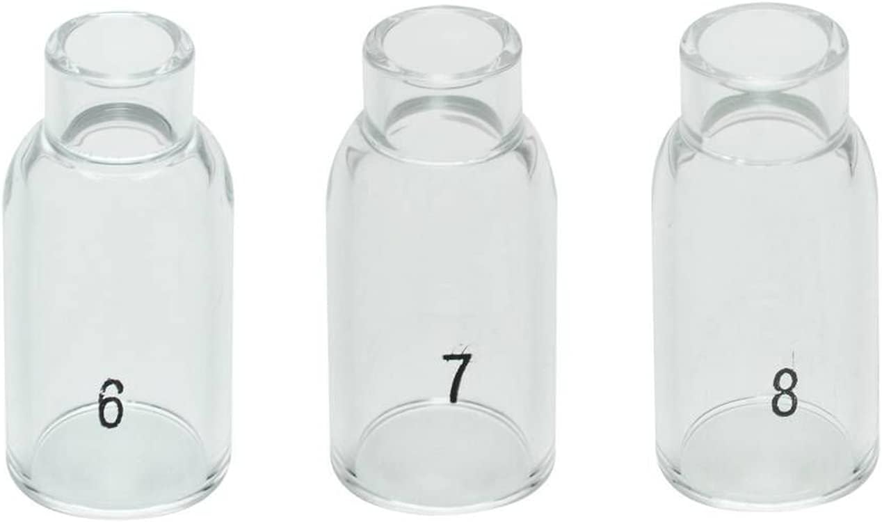 RIVERWELD TIG Glass Cups Clear Quartz Nozzle 54N16 54N15 54N14 3pcs