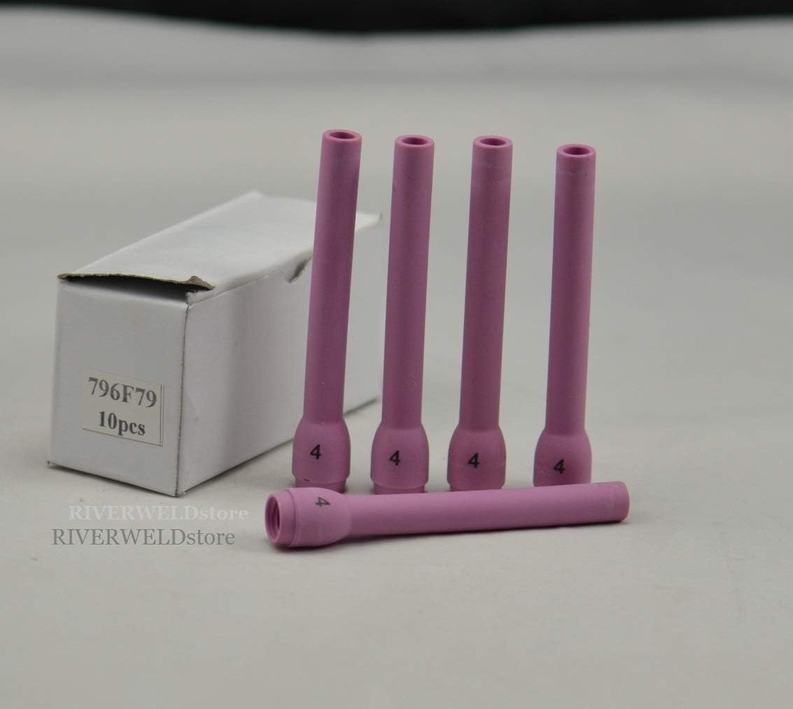 RIVERWELD TIG Alumina Nozzles Ceramic Cups 796F79XXL 4XXL# 1/4" 6.5mm 10pcs