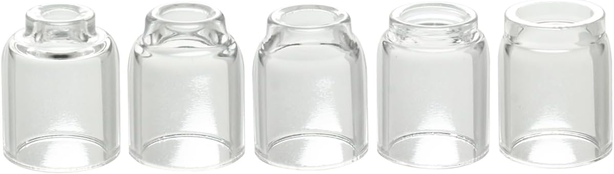 RIVERWELD Glass Cups Clear Quartz Nozzle 53N #4, #5, #6, #7, #8 kit 5pcs