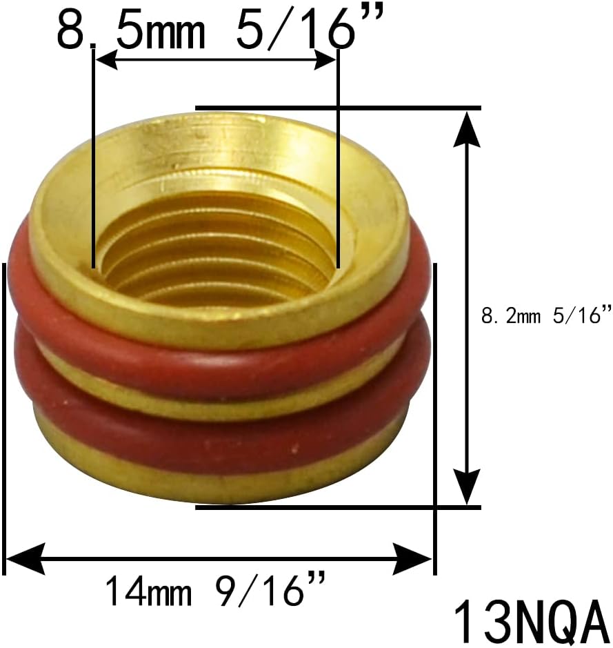 RIVERWELD TIG Wedge Collet Bodies 2C 13N series Quartz Nozzle 2P7GS 2P8GS