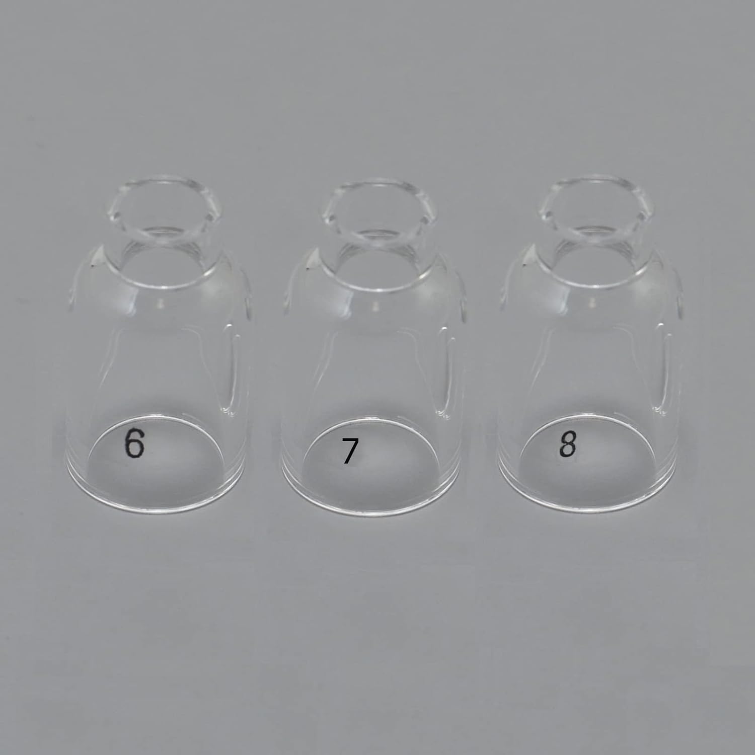 RIVERWELD TIG Glass Cups Clear Quartz Nozzle 6# 3/8", 7# 7/16", 8# 1/2"