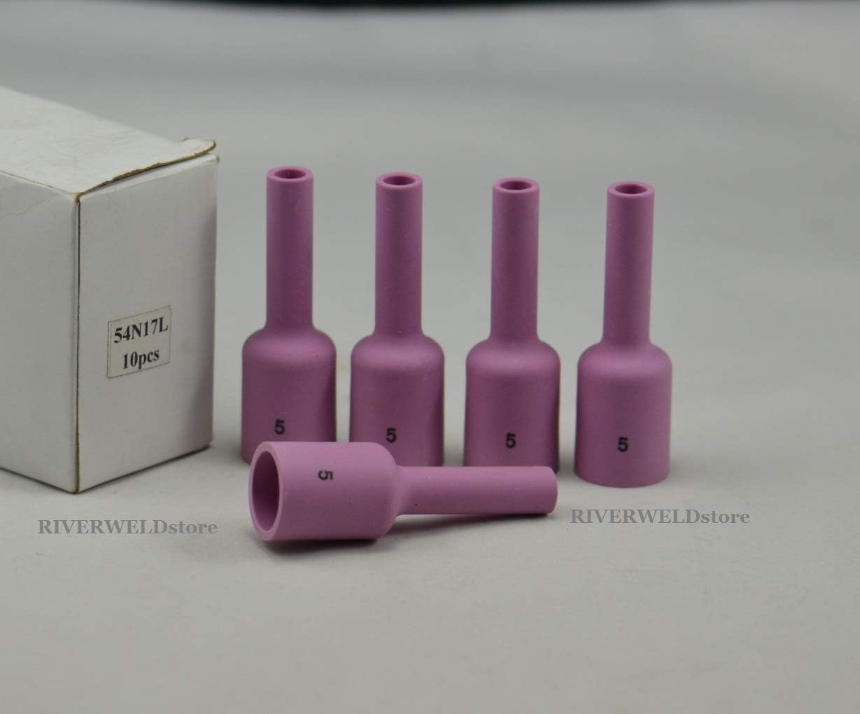 RIVERWELD TIG Gas Lens Alumina Nozzles 54N17L #5L 5/16" 8.0mm 10pcs