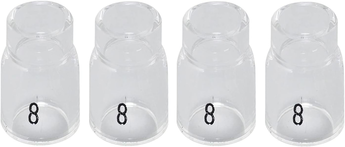RIVERWELD TIG Quartz Nozzle Clear Glass Cups 13N12 8# 1/2" 12.5mm 4pcs