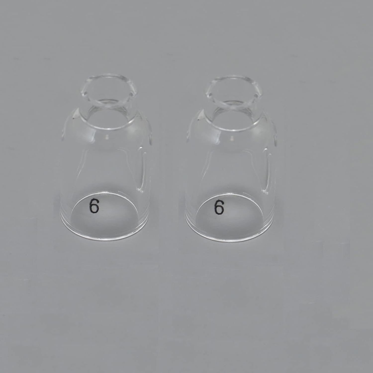 RIVERWELD TIG Quartz Nozzle Clear Glass Cup 53N60 6# 3/8" 9.5mm 4pcs