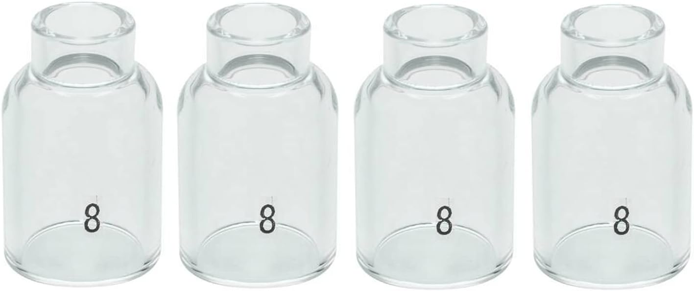 RIVERWELD TIG Quartz Nozzle Clear Glass Cups 53N61S 8# 1/2" 12.5mm 4pcs