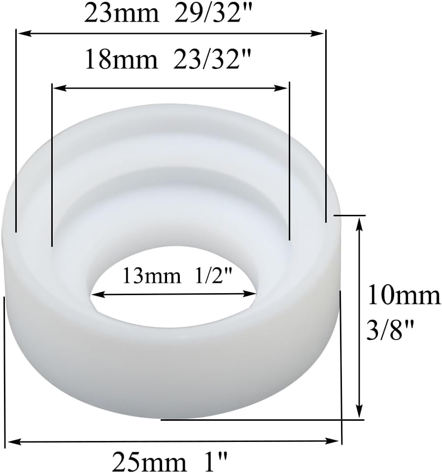 RIVERWELD TIG Welding Gas Lens Insulators Cup Gaskets 17GLG20 10pcs