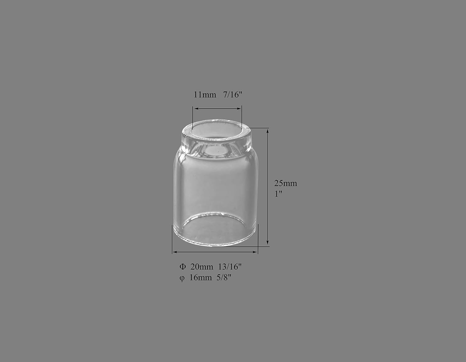 RIVERWELD Glass Cups Clear Quartz Nozzle 53N #4, #5, #6, #7, #8 kit 5pcs