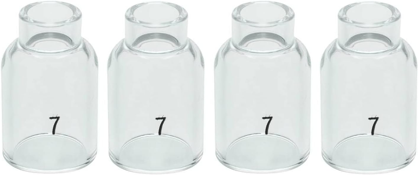 RIVERWELD TIG Glass Cups Clear Quartz Nozzle 53N61 7# 7/16" 11.00mm 4pcs