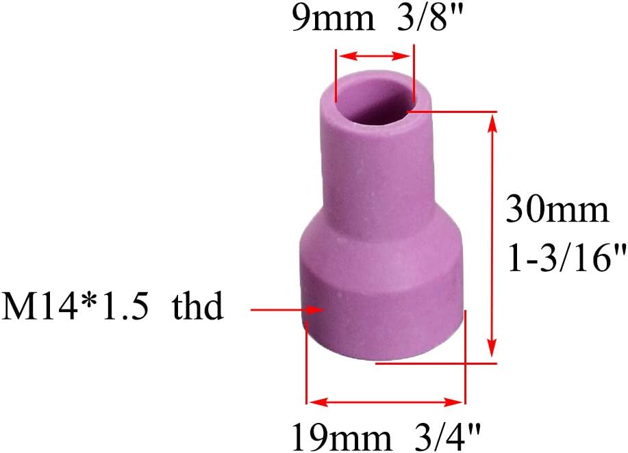 RIVERWELD TIG Alumina Nozzle Ceramic Cups Shroud A-2 10pcs
