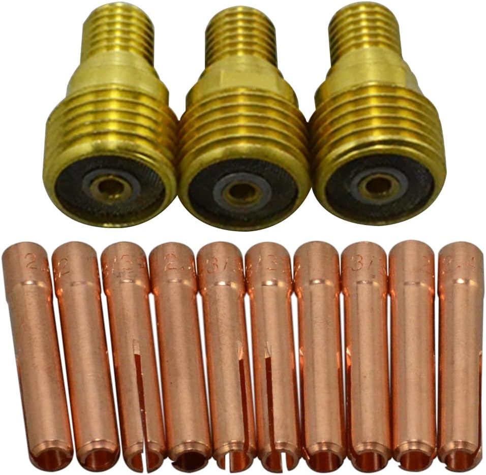 RIVERWELD TIG Gas Lens Collets Bodies 45V42 13N21 .040" & 1.0mm 13pcs