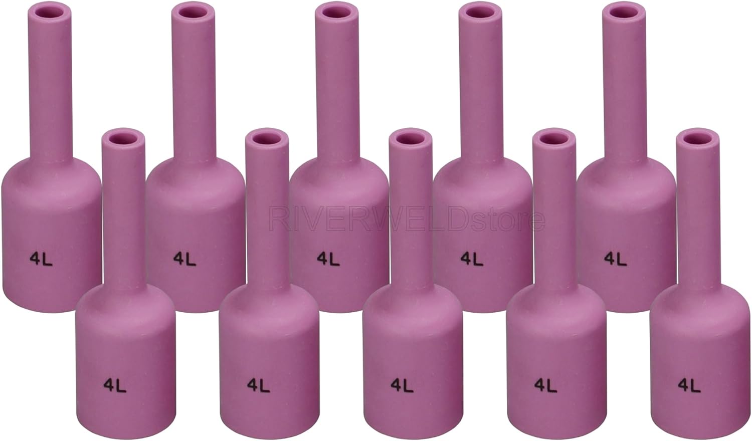 RIVERWELD TIG Gas Lens Ceramic Cups Shroud 54N18L #4L 1/4" 6.5mm 10pcs