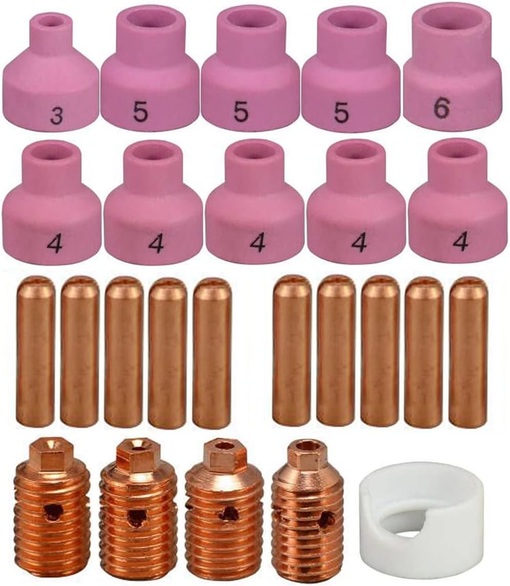 RIVERWELD TIG Collet Bodies 53N series 24CB332 24C332 3/32" Ceramic Cups
