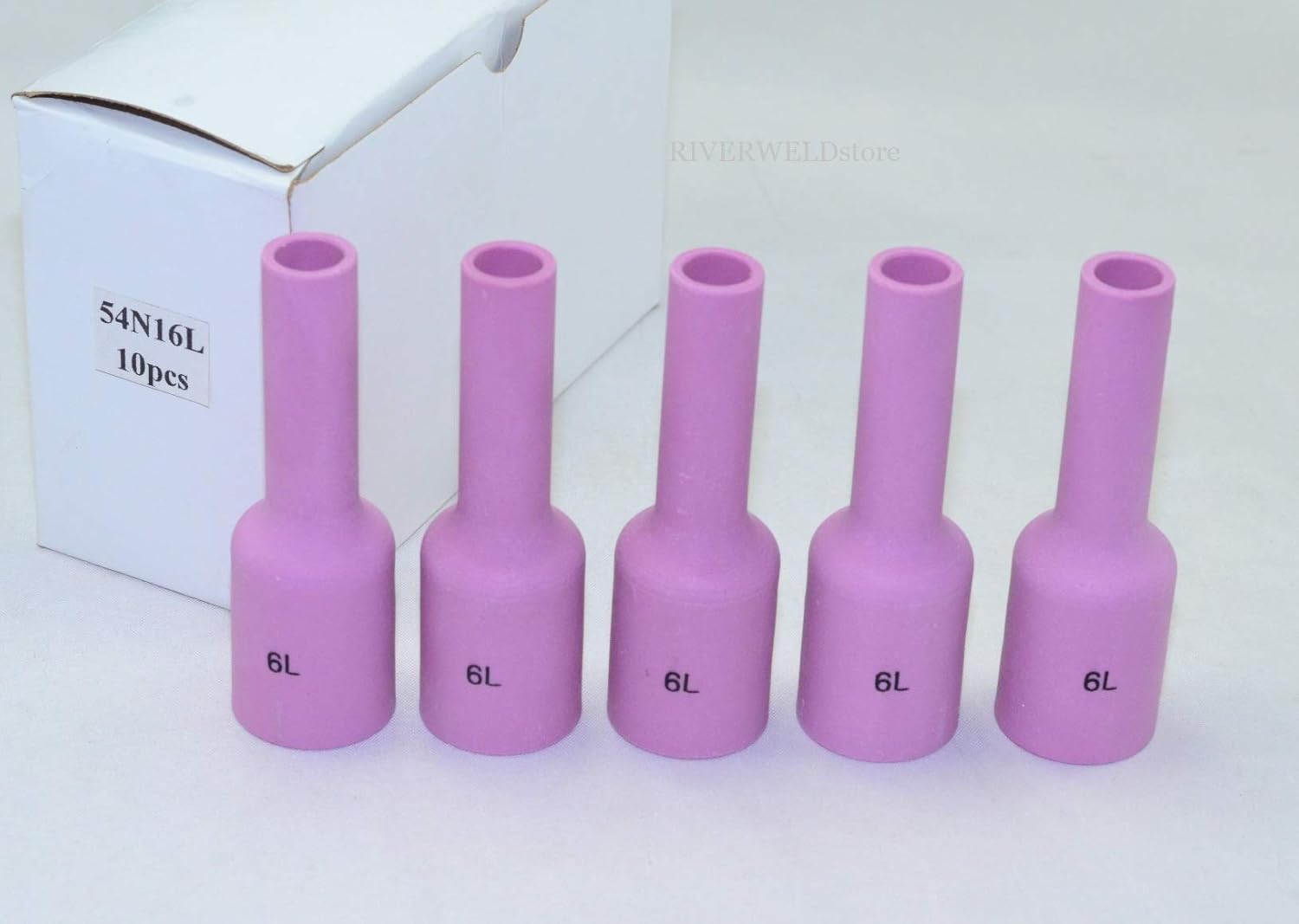 RIVERWELD TIG Gas Lens Alumina Nozzles 54N16L #6L 3/8" 9.5mm 10pcs