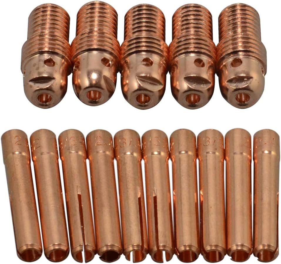 RIVERWELD TIG Collets Bodies 13N27 13N22 1/16" & 1.6mm WP 9 20 25 15pcs