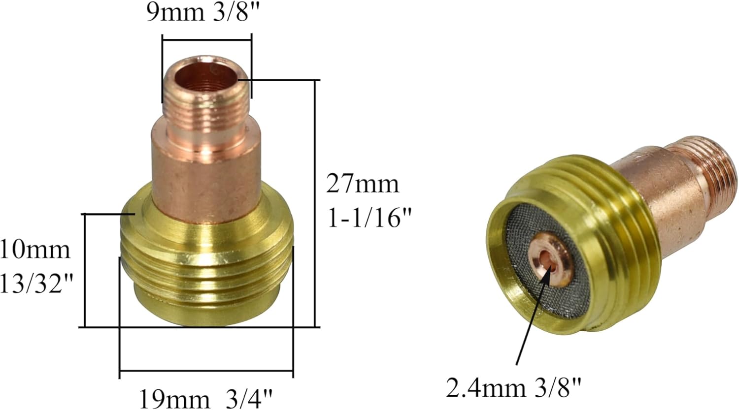 RIVERWELD TIG Stubby Collet Body 45V26S Wedge Collet 4C332GS kit 10pcs
