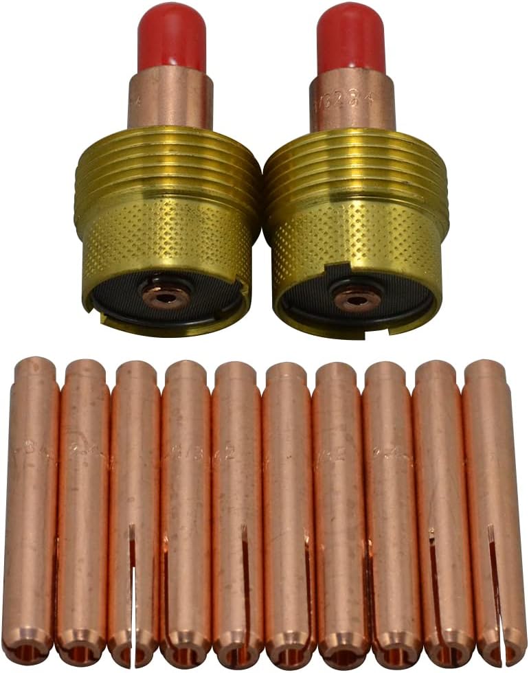 RIVERWELD TIG Gas Lens Collet Bodies 995795S 13N24L 1/8“ & 3.2mm 12pcs