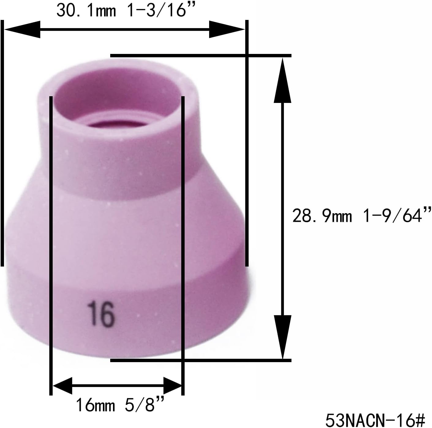 RIVERWELD Champagne Ceramic Cup H type 53NAHCN Screen 53NAbSP3 16# 4pcs