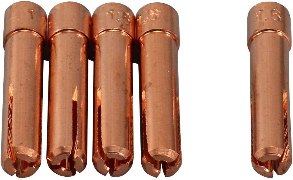 RIVERWELD TIG Gas Lens Stubby Collet Body 45V25S 10N23S 1/16'' 1.6mm 10pcs