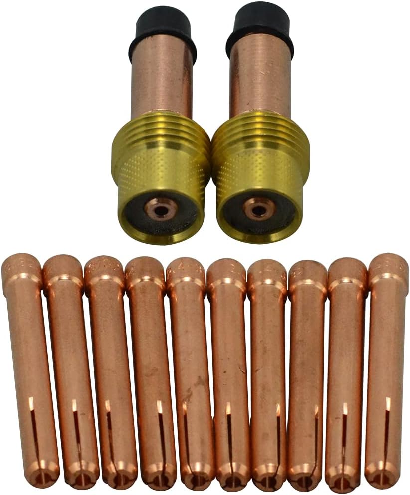 RIVERWELD TIG Gas Lens Collet Bodies 45V25 10N23 1/16" 1.6mm Kit 12pcs