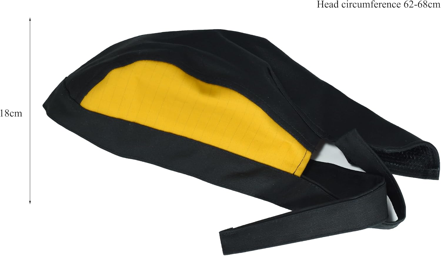 RIVERWELD Welding Cap Flame Retardant Fabric Pirate hat Black Yellow Color