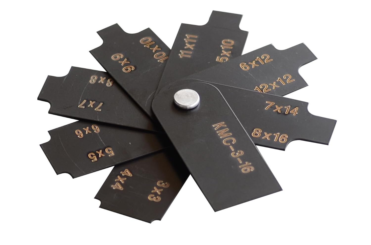 RIVERWELD 8-Piece Black Fillet Weld Gauge Set Inspection Measurement