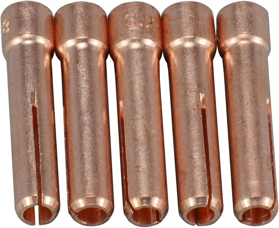 RIVERWELD TIG Gas Lens Stubby Collet Bodies 45V27S 10N25S 1/8'' 10pcs