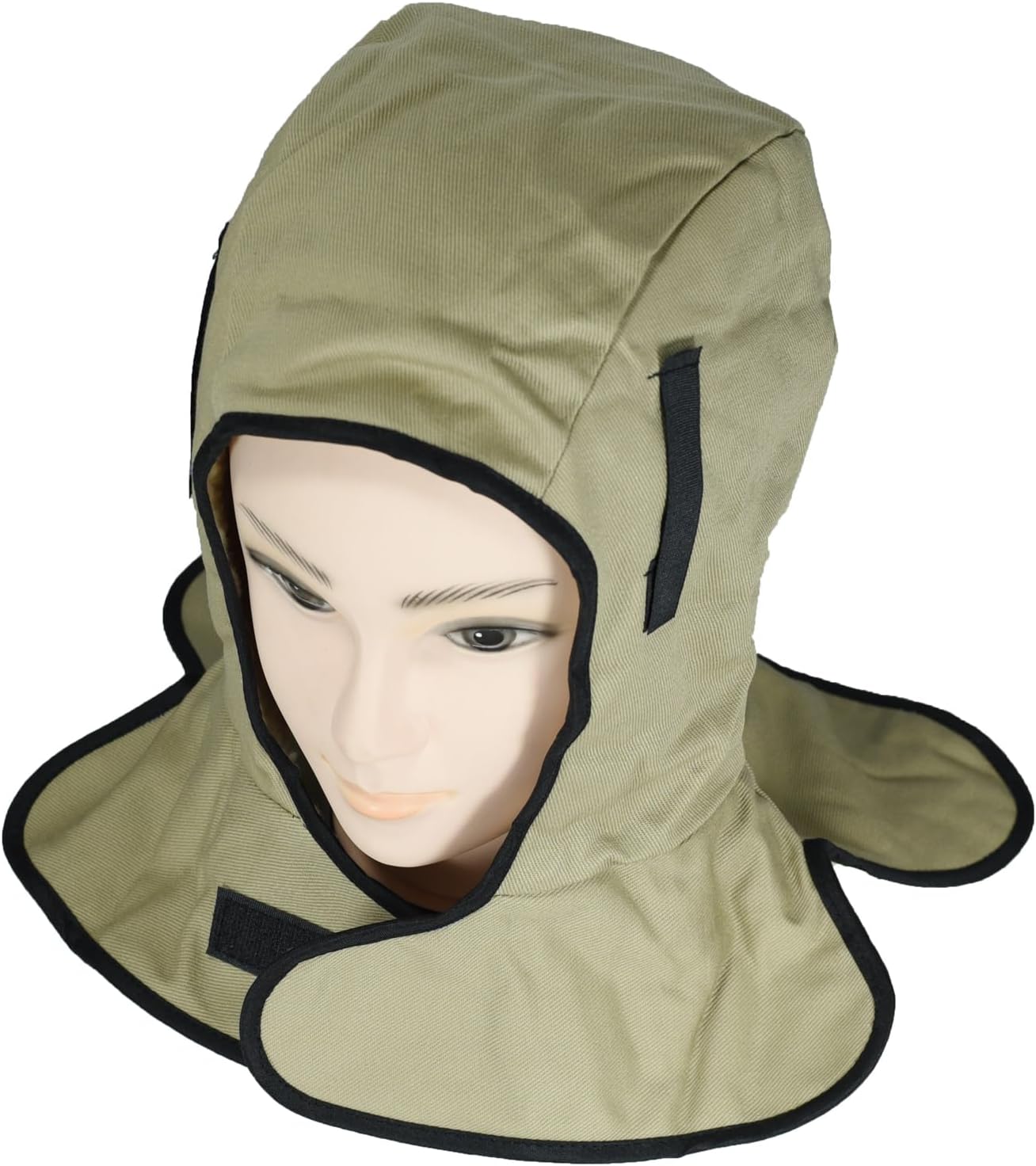 RIVERWELD Welding Hood Flannel Khaki Color Flame Retardant Fabric