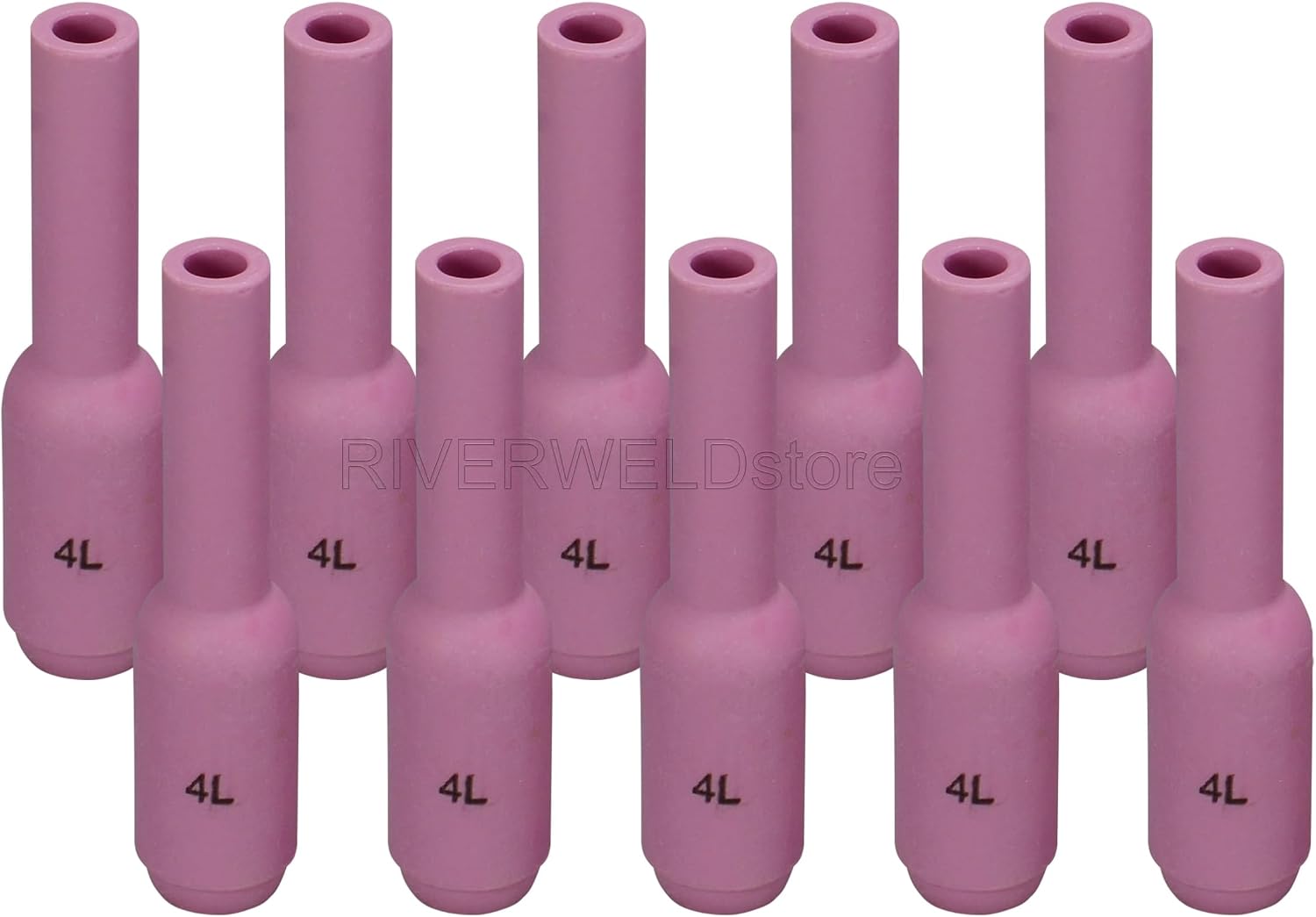 RIVERWELD TIG Alumina Nozzles Ceramic Cups 10N50L #4L 1/4" 6.5mm 10pcs