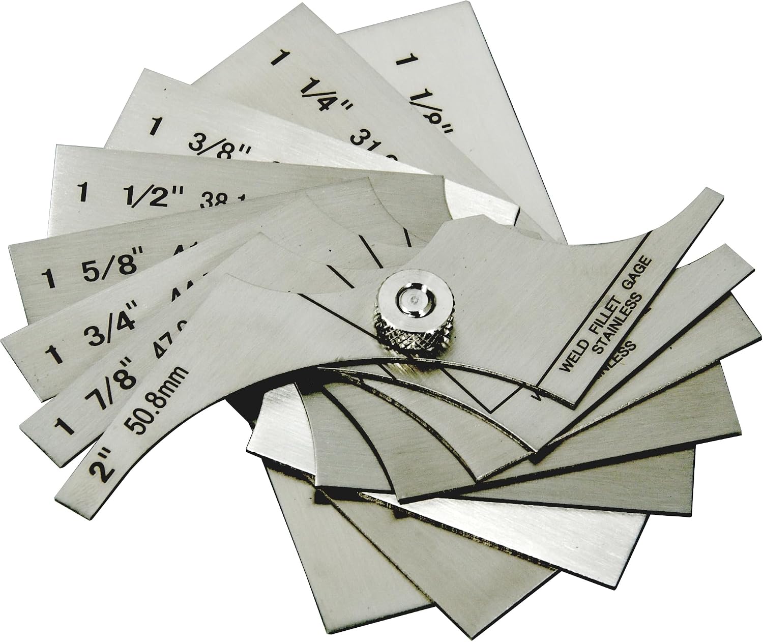 RIVERWELD 8 Piece Fillet Weld Set 1-1/8" increments to 2" Inch RL Gauge