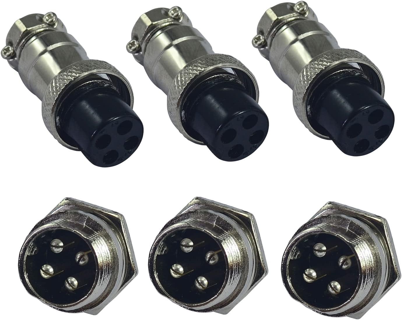 RIVERWELD 4 pins Socket Connector Aviation Plug 16-4P Male and Female 6pcs