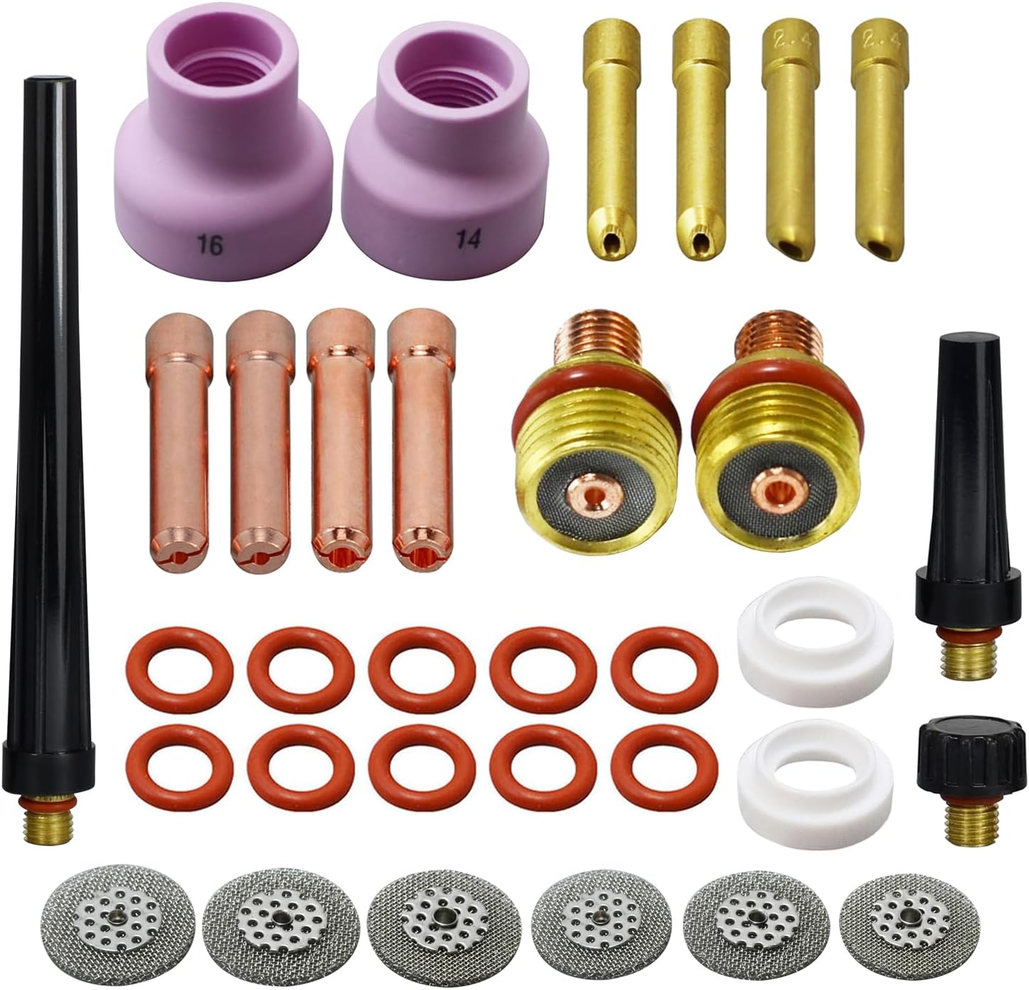 RIVERWELD TIG Gas Lens Collet Bodies 45V 13N Champagne R type 53NACN 14-16#