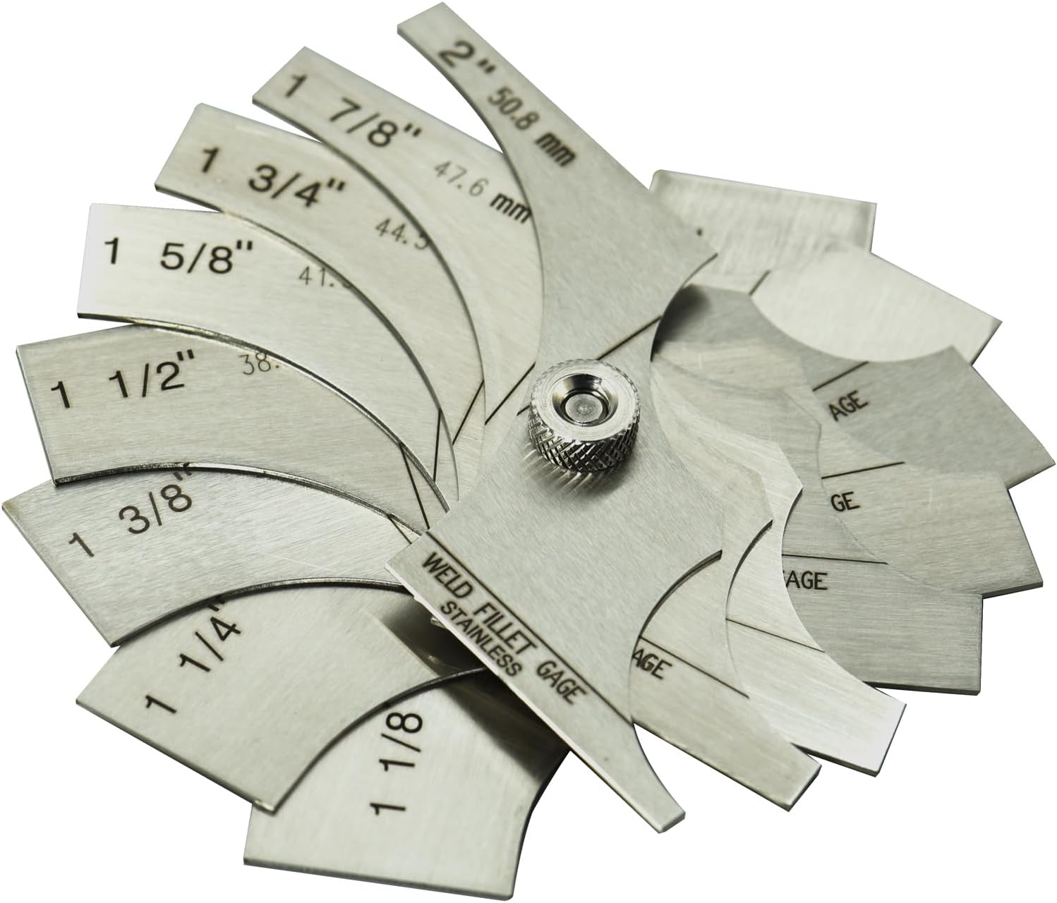 RIVERWELD 8 Piece Fillet Weld Set 1-1/8" increments to 2" Inch RL Gauge