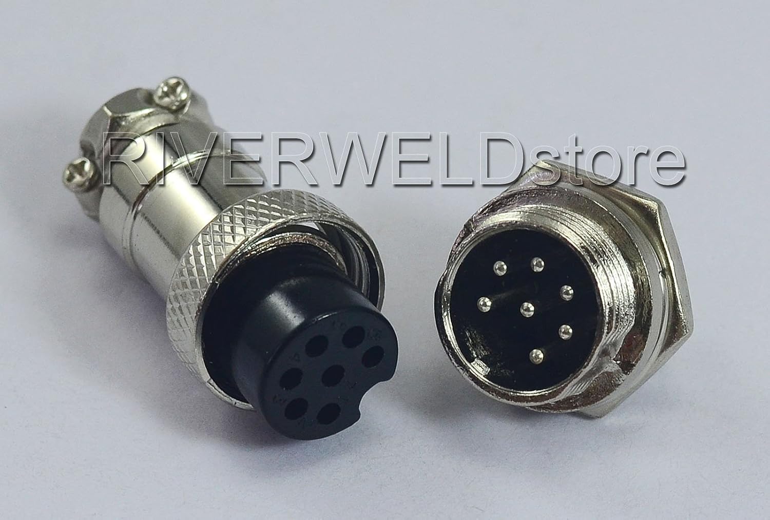 RIVERWELD 7 Pins Socket Connector Aviation Plug 16-7P Male with Female 6pcs
