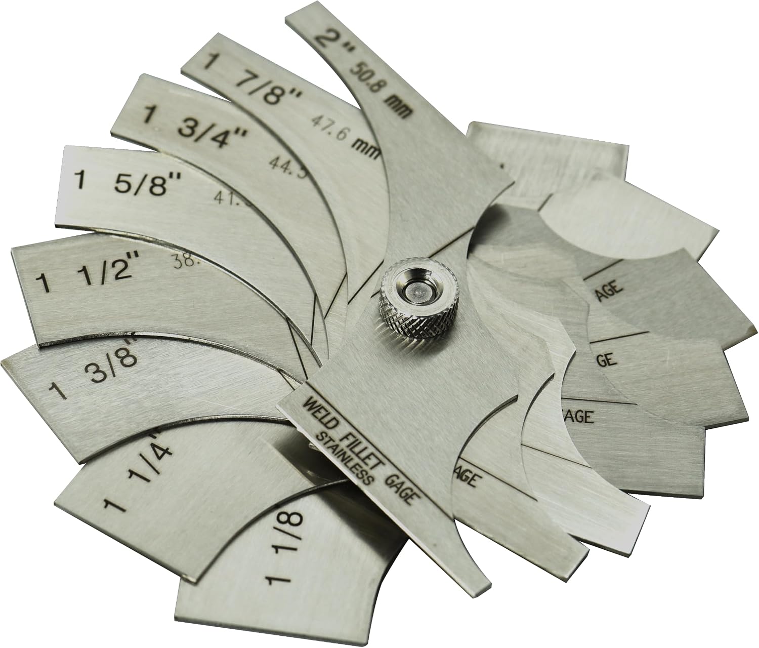 RIVERWELD 8 Piece Fillet Weld Set 1-1/8" increments to 2" Inch RL Gauge