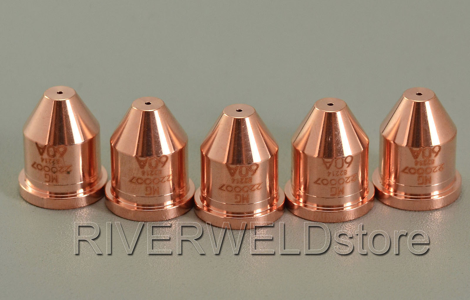 Hypertherm Nozzle 220007 60 Amp for Powermax 600 800 900 1000 1100 1250 1650 RT60 / RT60M T80 / T80M RT80 / RT80M T100 / T100M Hand / Machine Torches Consumables Pack of 5